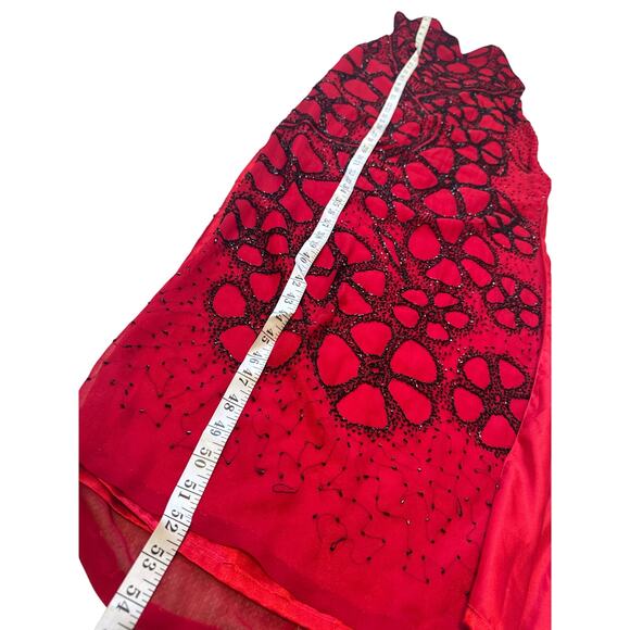 Vintage Silk Beaded Tiffany Design Evening Gown Dress *READ - Picture 8 of 15